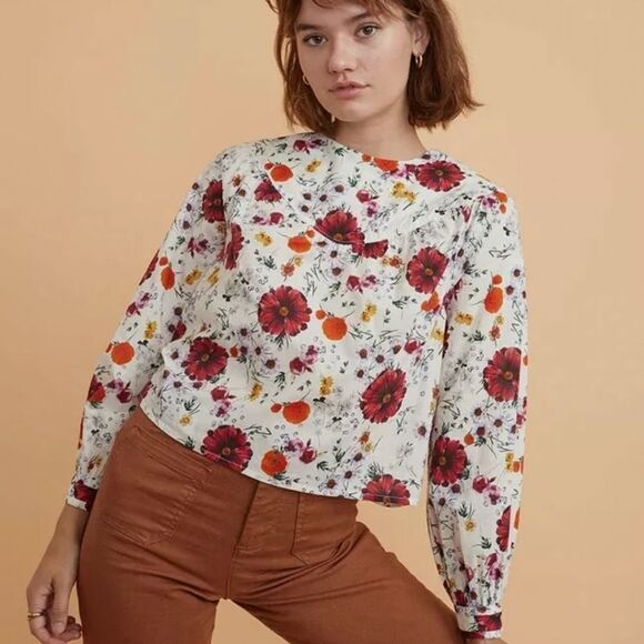 Marine Layer Tops - Marine layer Wildflower print top